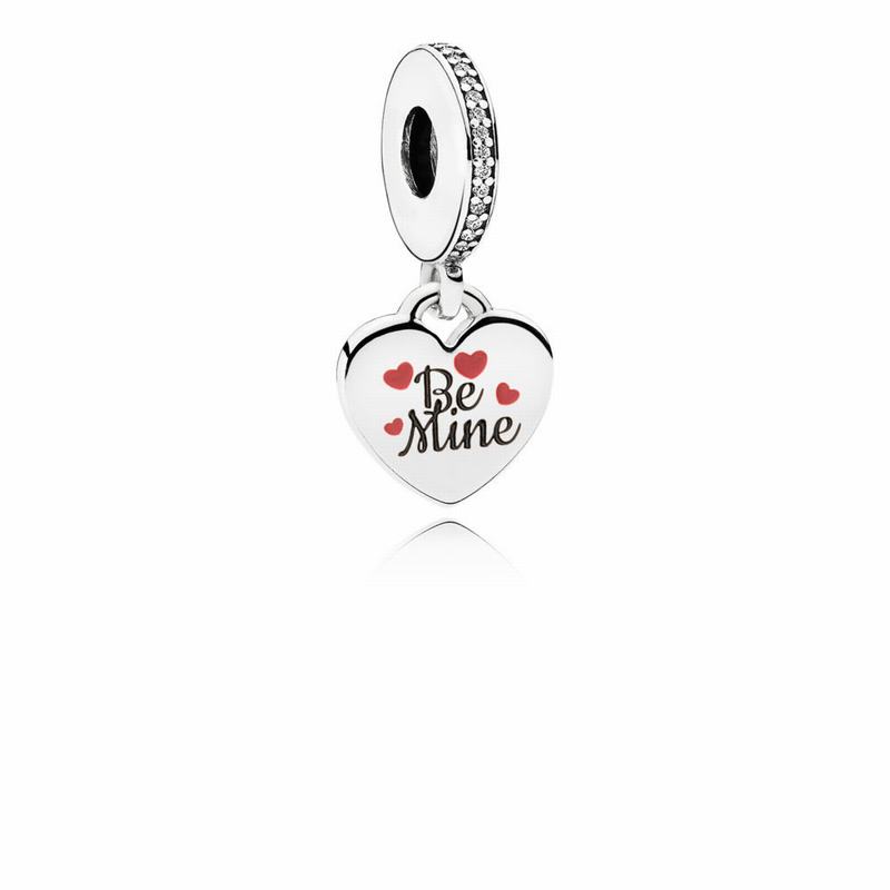 Pandora Be Mine Dangle Charm NZ, Sterling Silver (768249-FXV)